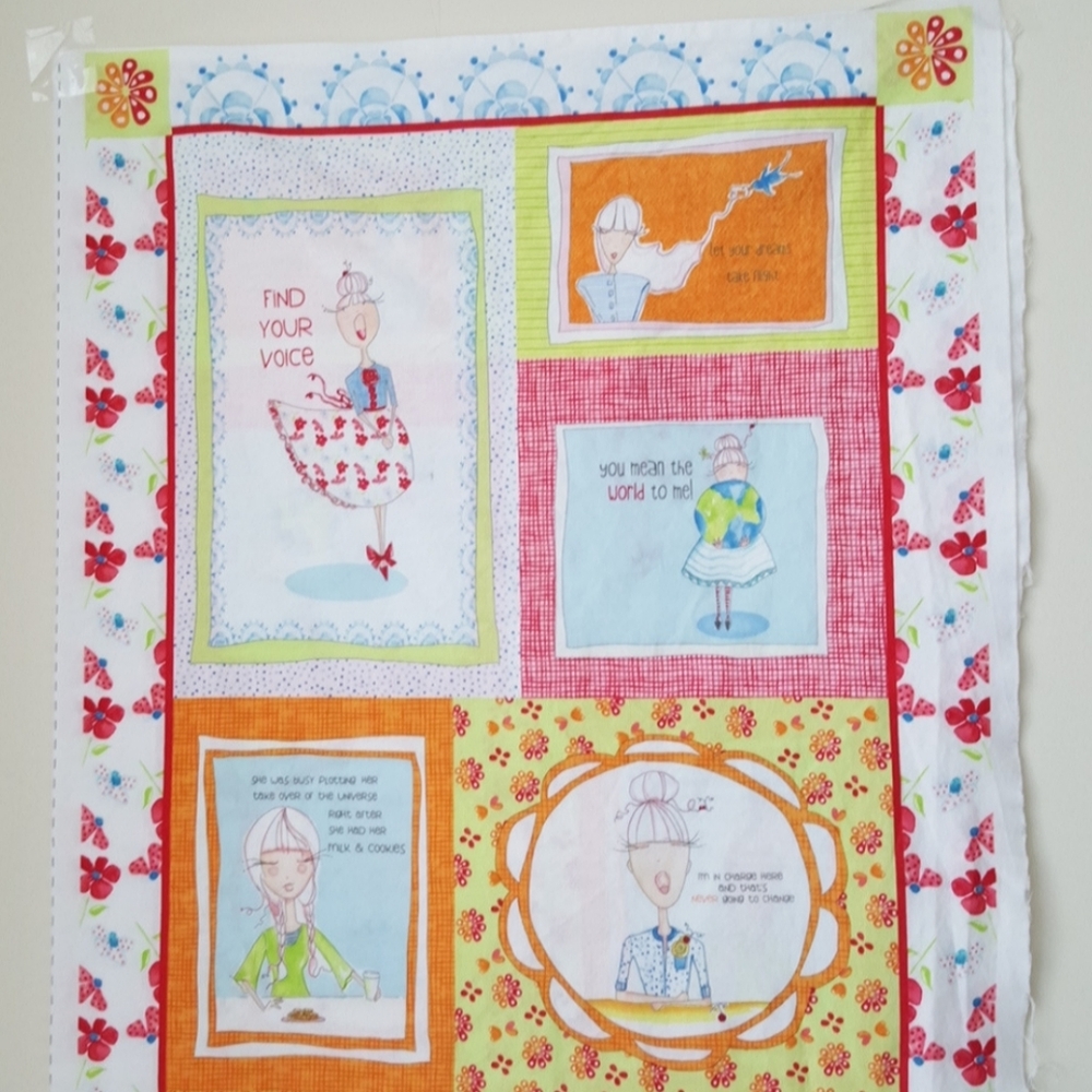Fabric Quilting Cotton Squares Cardigan Girls by Monica Lee DIY Projects Frame